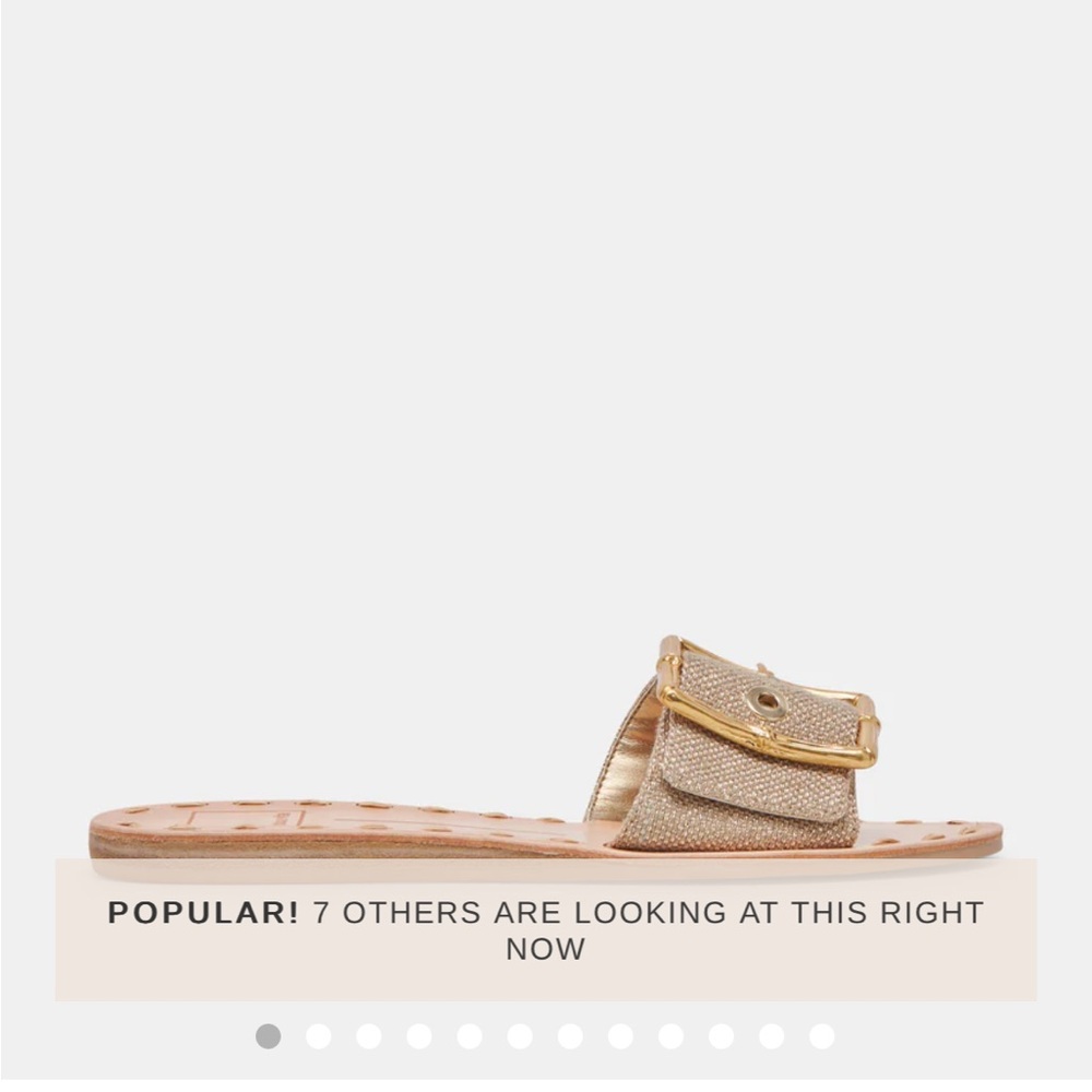 Dolce Vita gold raffia sandals